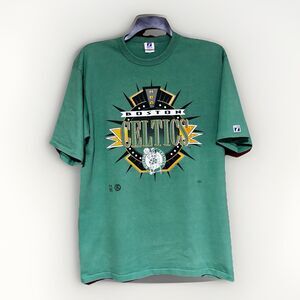 Logo 7 Celtics Shirt Men's Size XL 80s Vintage Single Stich Boston NBA Made USA